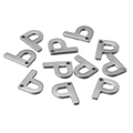 Set of 10 silver stainless steel letter P pendant charms for DIY jewelry making - Letter P