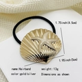Goldenes Haargummi mit Muschel und Seestern aus Legierung für elegante Pferdeschwänze - Gold Muschel Seestern