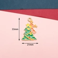 Christmas monkey on tree alloy pendant, DIY jewelry charm, dimensions 33mm by 21mm - Reindeer and Christmas Tree