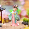Ancient Chinese Tang Dynasty lady resin figurine ornament in warm pink and teal green - Four Beauties - Small Yang Guifei