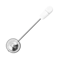 304 stainless steel tea infuser with a rotating white handle for loose leaf tea - White