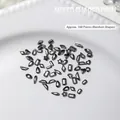 Obsidian black nail art rhinestones in various mixed shapes for crystal decoration - Approx. 100 Pcs / Mineral Black