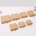 Scatole per gioielli in carta kraft naturale con nastro in varie dimensioni - 5*5*3.5CM / Colore Carta Kraft