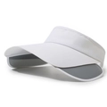 White sun visor hat with retractable grey side wings for outdoor UV protection - Adjustable / White