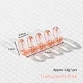 Specifiche dettagliate delle dimensioni degli anelli per rilegatura a 5 fori rosa trasparente - Rosa Trasparente