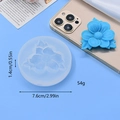 Moule en silicone fleur pour mousse au chocolat Cineraria et résine avec pétales détaillés - Style Fleur Ronde (1)