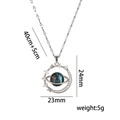 Collana in acciaio inox argento con ciondolo stella e luna e smalto blu galassia - Color Acciaio