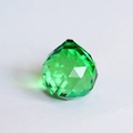 Green faceted crystal ball pendant for DIY curtains and home decor projects - Spherical Green (30mm)