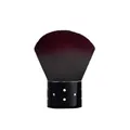 Mushroom nail dust brush with black and wine red gradient bristles and rhinestone handle - Base Dust Brush / Black