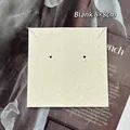 Κάρτα κοσμημάτων 8x8cm από χαρτί βανίλιας για προβολή και συσκευασία σκουλαρικιών - 8*8cm Μπεζ (Κενή Κάρτα για Κολιέ και Σκουλαρίκια)