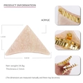 Pince à cheveux triangle en acétate marbré rose avec ressort en métal doré - Rose Métallique