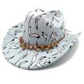 Light blue wool felt jazz hat with bird print and beaded heart charm headband - M (56-58cm) / Light Blue (Flat Top)