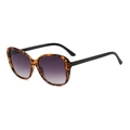 Gafas de sol de montura de leopardo con lentes degradadas gris oscuro para uso exterior - Montura Carey Lentes Grises Degradadas