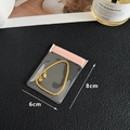 Pink 6x8cm EVA frosted anti-oxidation jewelry bag with golden tulip bead bracelet - Transparent / 6*8cm