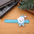 Bracelet de Noël bleu à paillettes avec un ours polaire en peluche pour cadeau de fête - Ours à Paillettes (Sans LED)