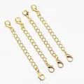 Imitation gold alloy necklace extender set with lobster clasps for jewelry DIY - Gold