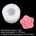 3D rose flower silicone mold B1048 for handmade soaps and resin candle casting - 3# B1048 / Clear