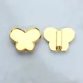 Golden butterfly alloy accessory for 8mm DIY bracelets and wristbands - Gold Base - Butterfly