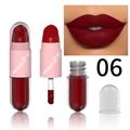 2-in-1 matte lippenstift en vloeibare lipgloss set in tint 06 dieprood cosmetica - Kleur 06