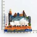 3D resin Sydney Australia souvenir fridge magnet with thermometer and landmarks - Sydney Opera House Thermometer