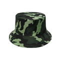Detail van een camouflage vissershoed met versterkte gestikte rand en duurzame stof - Klassieke Camo Flat Top Stijl (C) / Jungle Camouflage (C)
