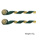 Dark green velvet ribbon with golden satin backing for DIY Christmas bows and decor - 6m Green Velvet Ribbon