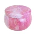Pink marble pattern drum-shaped metal tin jar for 4.4oz candles or gifts - D230-Pink Marble Grain