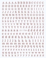 Classic embossed pink alphabet nail art stickers with uppercase and lowercase letters - 1784-Rose Gold