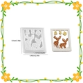 Christmas deer and bell shaped silicone resin mold for DIY candle holder and night light - Wind Lantern Elk Wall-H