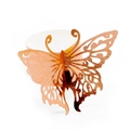 Rond de serviette papillon évidé découpé au laser en finition or rose élégant - Or Rose Réfléchissant