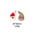 Colgante de Papá Noel en esmalte y aleación 20x30mm para joyería y llaveros DIY - Papá Noel (20*30mm)