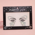 Aurora butterfly rhinestone face stickers on black display card for party makeup - HF-158-AB Iridescent Butterfly Style