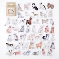Cute watercolor pet cat and dog stickers in soft waxy cute pet themed gift box - Soft Waxy Pets