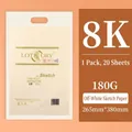 Professionelles 8K Skizzenpapier, 180g, 20 Blatt in natürlichem, zartem Gelbton - Cremefarbenes Skizzenpapier 180g 8K