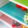 Washable anti-slip refrigerator mats set in green, blue, and pink for cabinet drawers - Mixed 4 Colors
