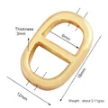 Polished gold pig nose shaped link connector for DIY bracelets and necklaces - Pig Nose Connector / Gold