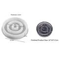 Translucent white circular stripe resin silicone mold for DIY candle holder base - Single Hole Candlestick