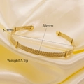 Minimalist 14k gold-plated titanium multi-layer open bracelet weighing 5.2g - 8012-Multi-layer Thin Chain Style