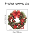 Weihnachtskranz Wandsticker mit roter Schleife und Tannennadeln, 39cm Produktgröße - 39*39CM / XMAS065