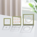 Green floating jewelry display box set with transparent PE film in three sizes - 7*7*2cm / Fruit Green