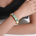 2015 Gold And Blue Heart Bracelet