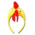 Funny yellow chicken headband with red comb for cosplay and performance costumes - Hen