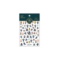 Cute Jiangshi themed 5D embossed nail art stickers with charms and lanterns - Cute Zombie New Embossed (TS-1753)