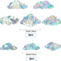 Set de pegatinas de nubes arcoíris para ventanas en tamaños de 7 y 6 pulgadas decor - Juego de Nubes-8 Piezas
