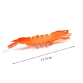 Realistic 13.5cm orange shrimp pendant model with textured segments and lifelike details - Red Straight Shrimp