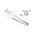 28cm SUS 304 stainless steel food tongs with 1mm thickness and hollowed-out oil filter design - Medium (28cm) / 108g