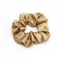 Elastic satin scrunchie in champagne gold finish with smooth silk texture for women - Large / Champagne Gold