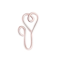 Minimalistischer herzförmiger Fake-Nasenring aus roségoldenem Edelstahl-Schmuck - Stil 2 Roségold