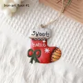 Decorazione natalizia in ferro rosso a forma di stivale con scritta Sweet Home e fiocco - Stile Stivale 1