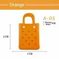 Orange EVA mini tote bag with hollow design and size dimensions of 21x17x8cm - Orange